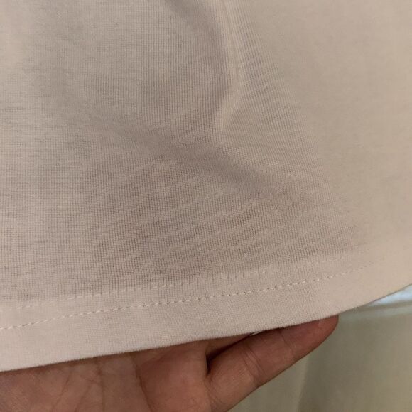 Roundy XL Basic White V-Neck Fitted Baby Doll Short Sleeve Cotton Tee - Picture 6 of 12